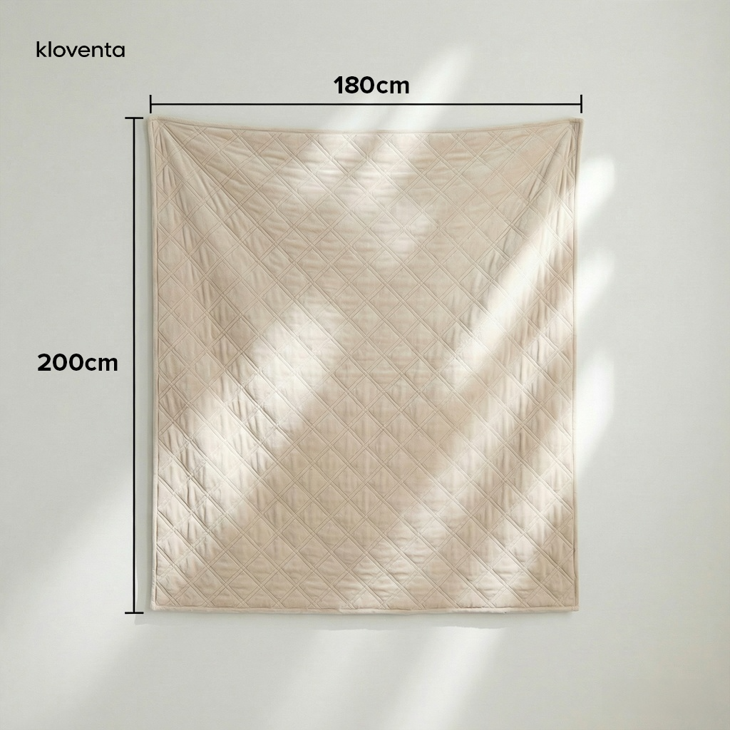 침대 위에 놓인 전기담요 사용 장면