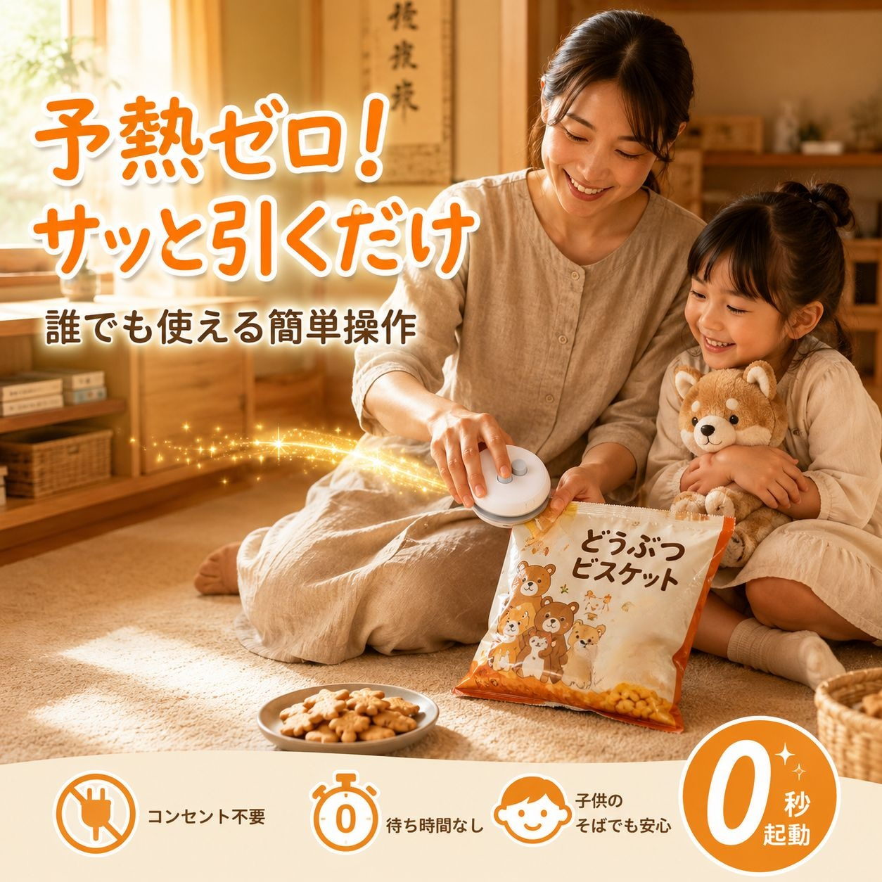 ミニ携帯充電シーラー 家庭用食品保存機