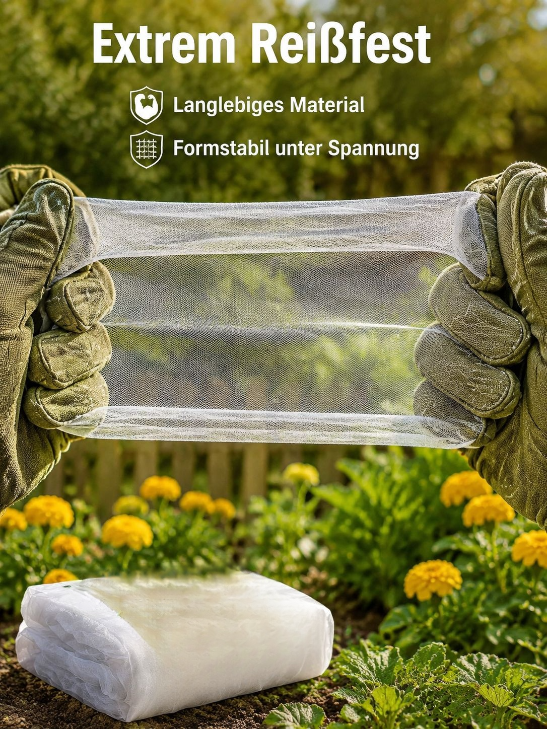 Robustes Schutznetz gegen Schädlinge für den Garten