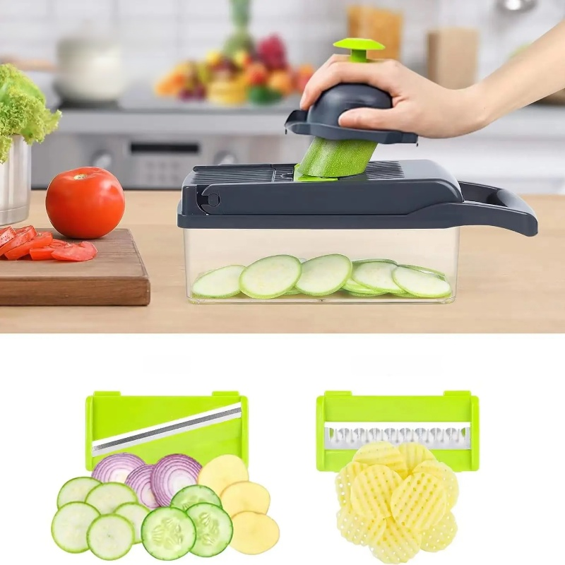 Coupe-légumes multifonctionnel, trancheuse et râpe