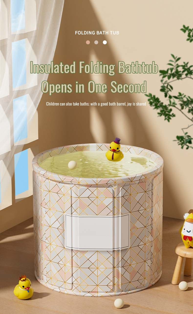 Portable foldable bathtub for home use
