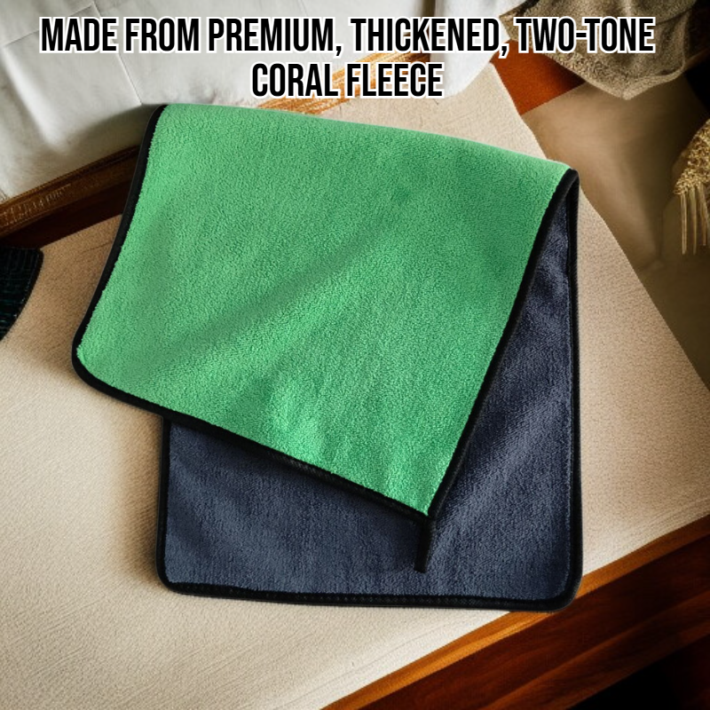 Thickened Dual-Color Double-Sided Coral Fleece Absorbent Car Wash Towel