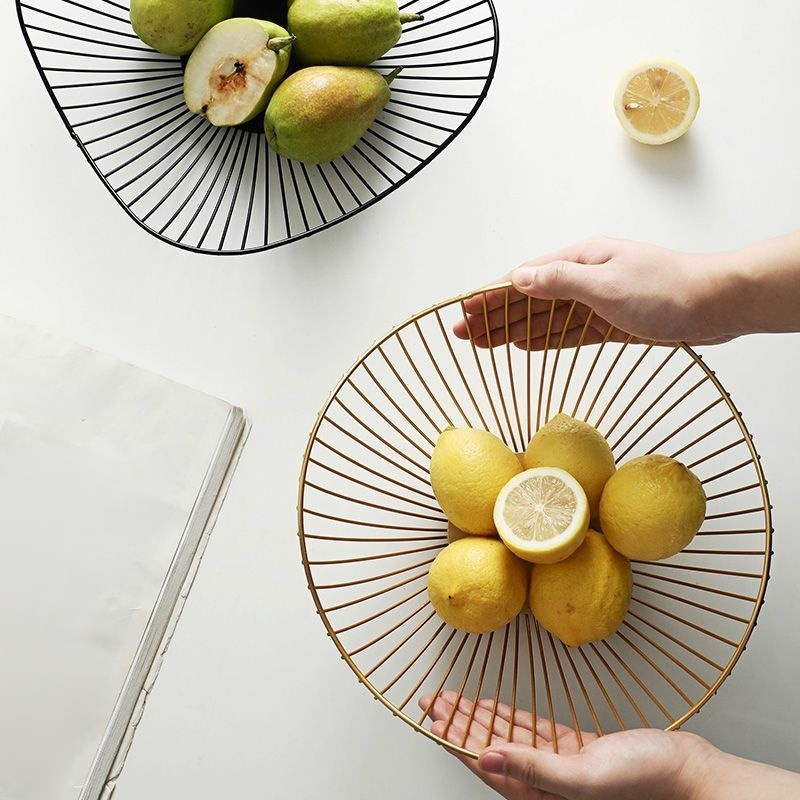 仿蓮葉鐵製水果盤