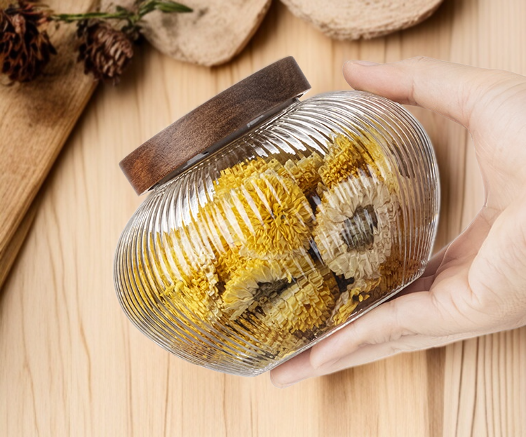 木蓋透明雜糧儲物瓶高質感設計