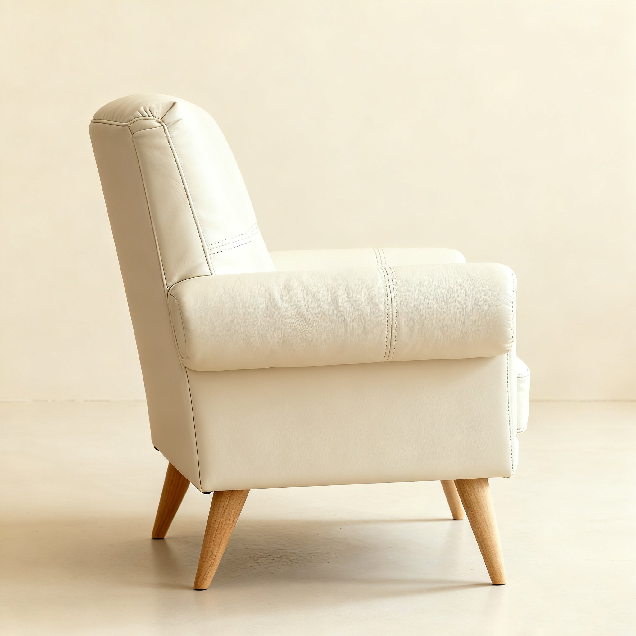  โซฟาเดี่ยวสีขาวงาช้าง