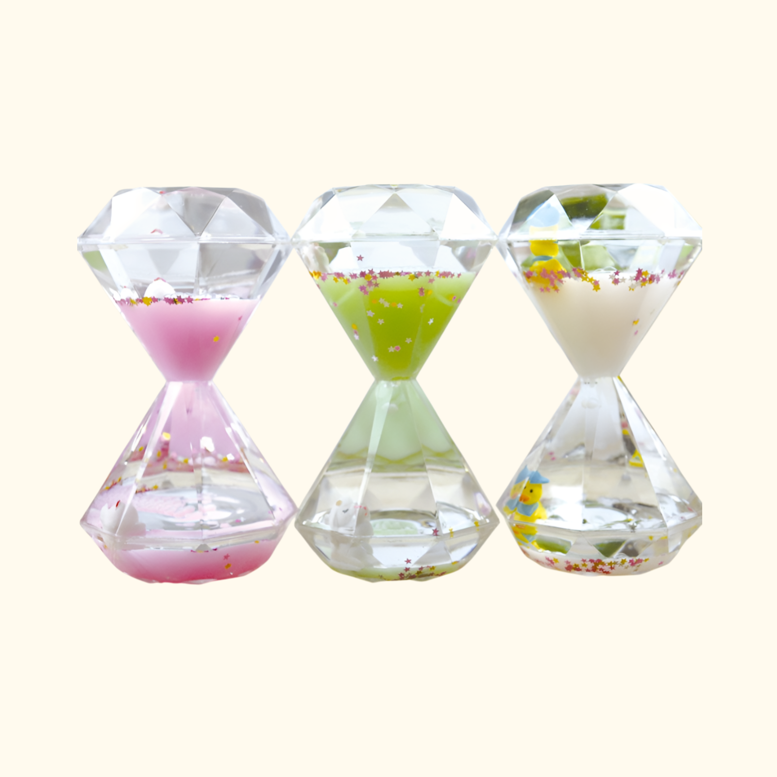 油漏奶色鑽石計時器擺件