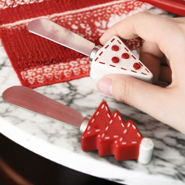 파티용 산타 도자기 과자 접시