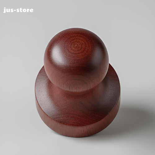 High-quality rubber stamp with custom design on wood base