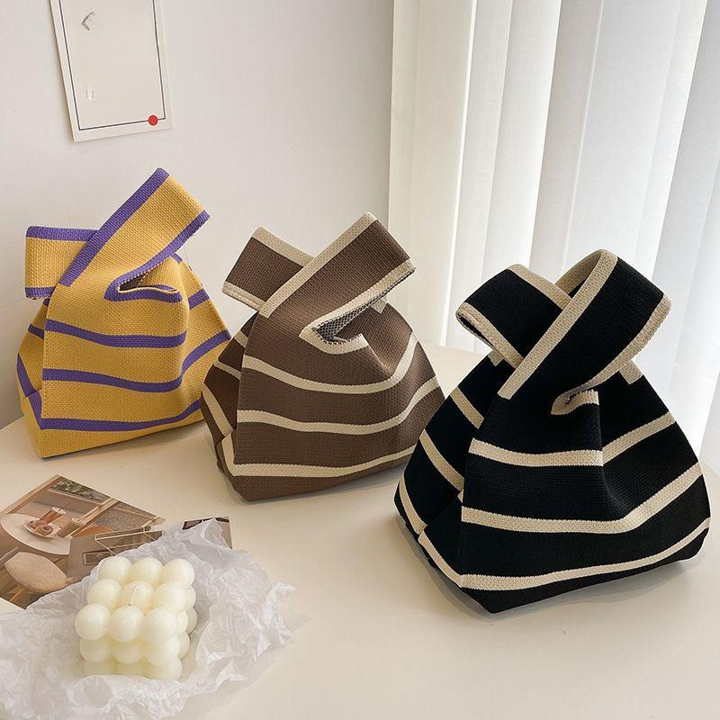 バッグ万能ニット編みレディースバッグ