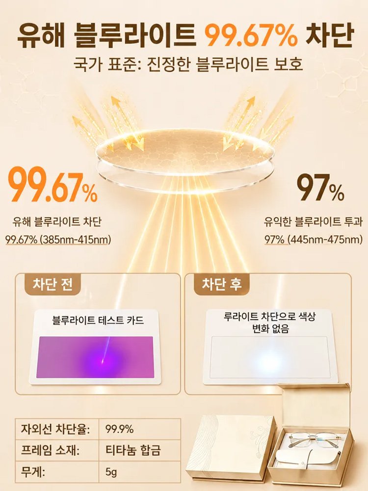 디자이너 감성의 세련된 스마트 변색 다초점 돋보기안경