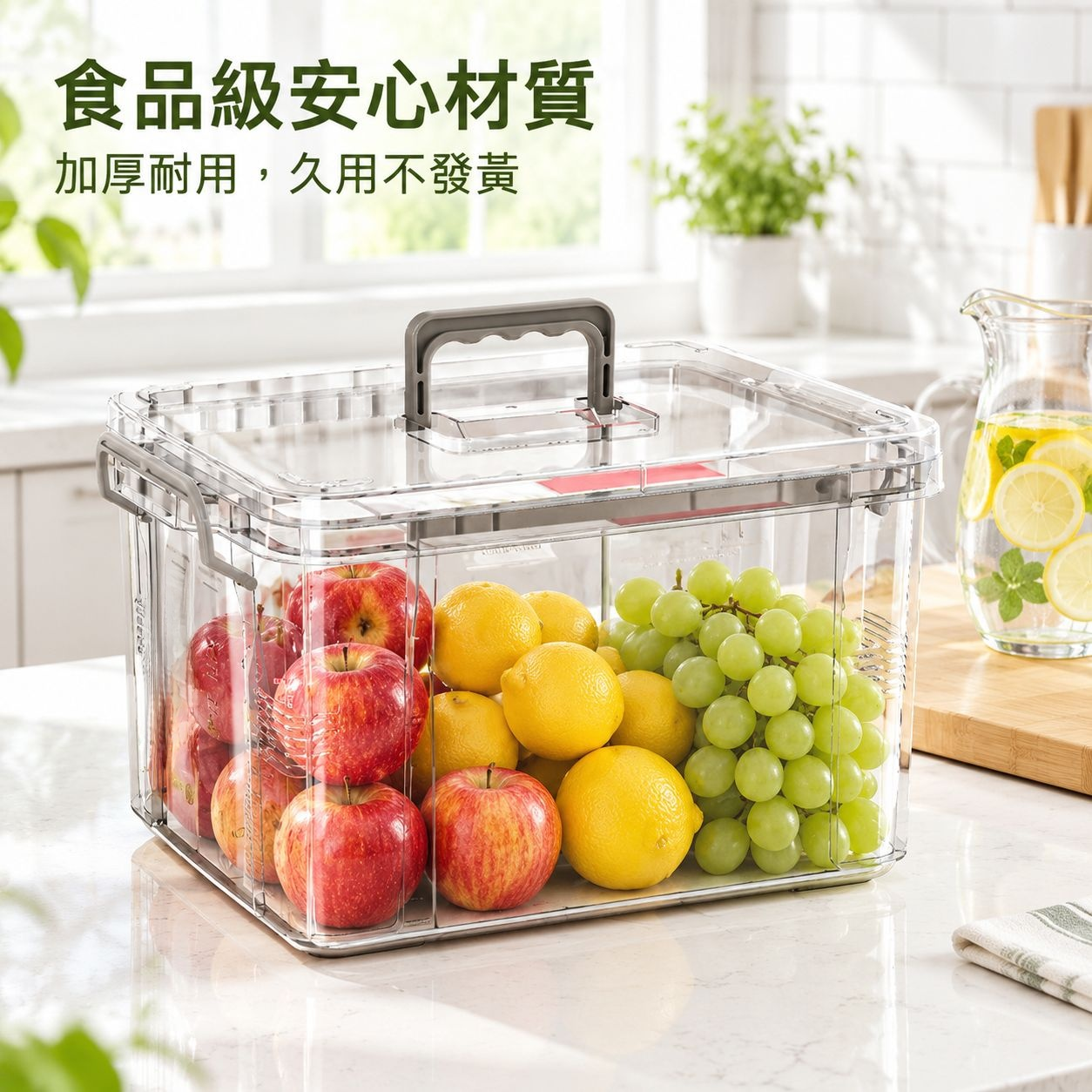 收納箱家用整理玩具零食雜物密封手提塑料框透明置物箱收納盒子