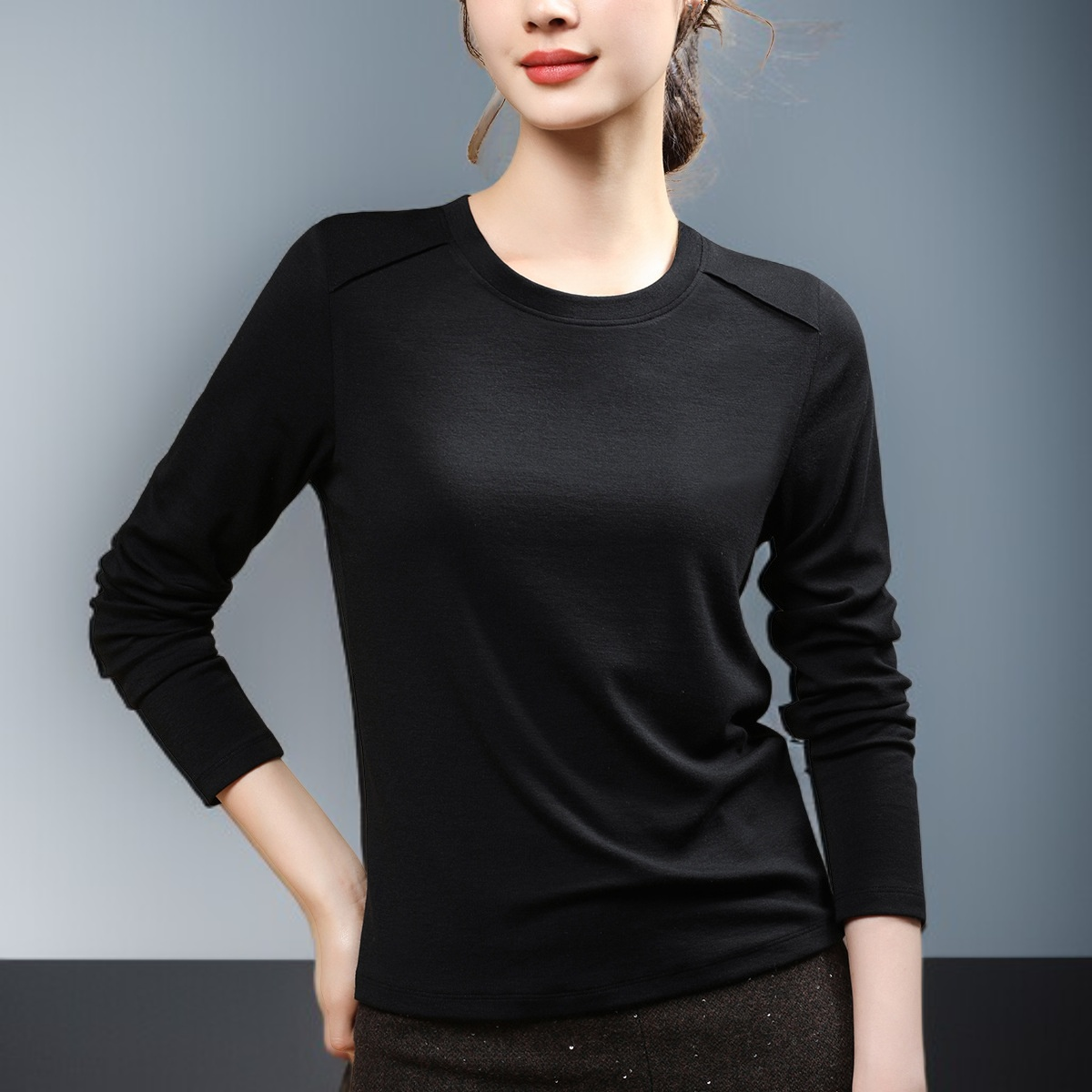 여성 스포츠용 울 베이스 레이어