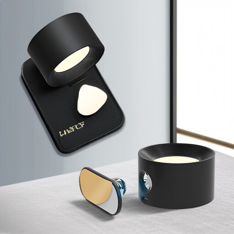 壁掛けUSB充電LEDベッドランプ・調光可能・磁気吸着・読書・ナイトライト