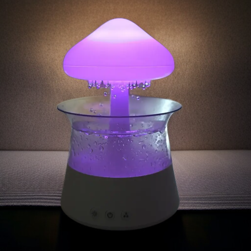 버섯구름 빗소리 가습기 무드등