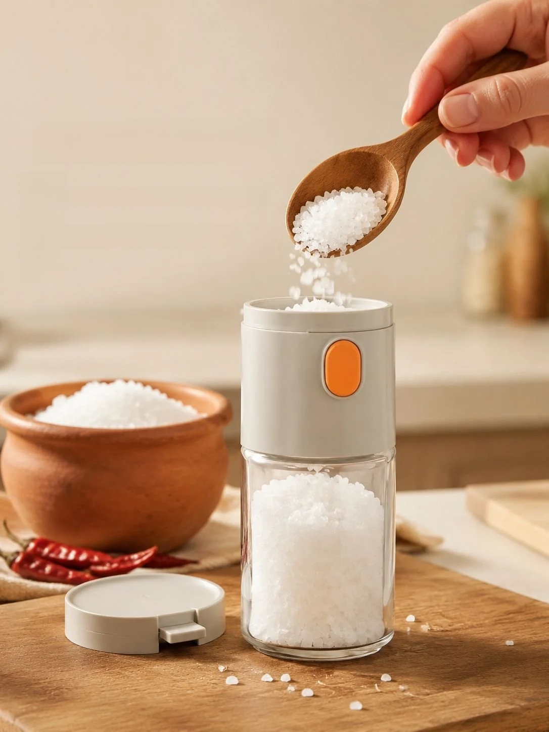 Dosificador hermético para mantener la frescura de las especias