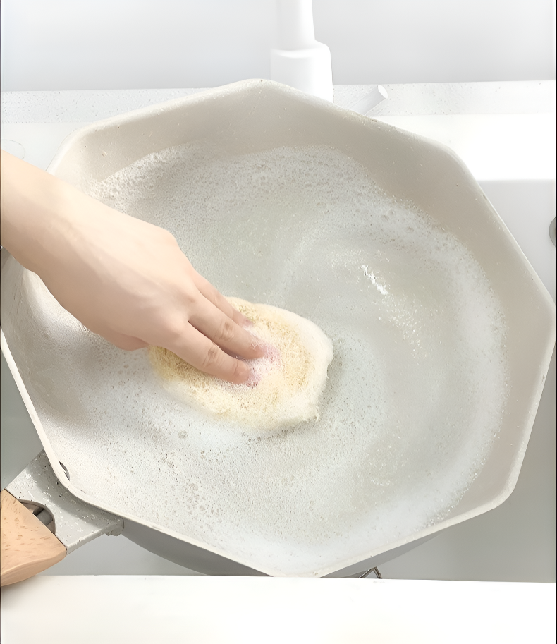 キッチンで使われるエコなヘチマ布巾