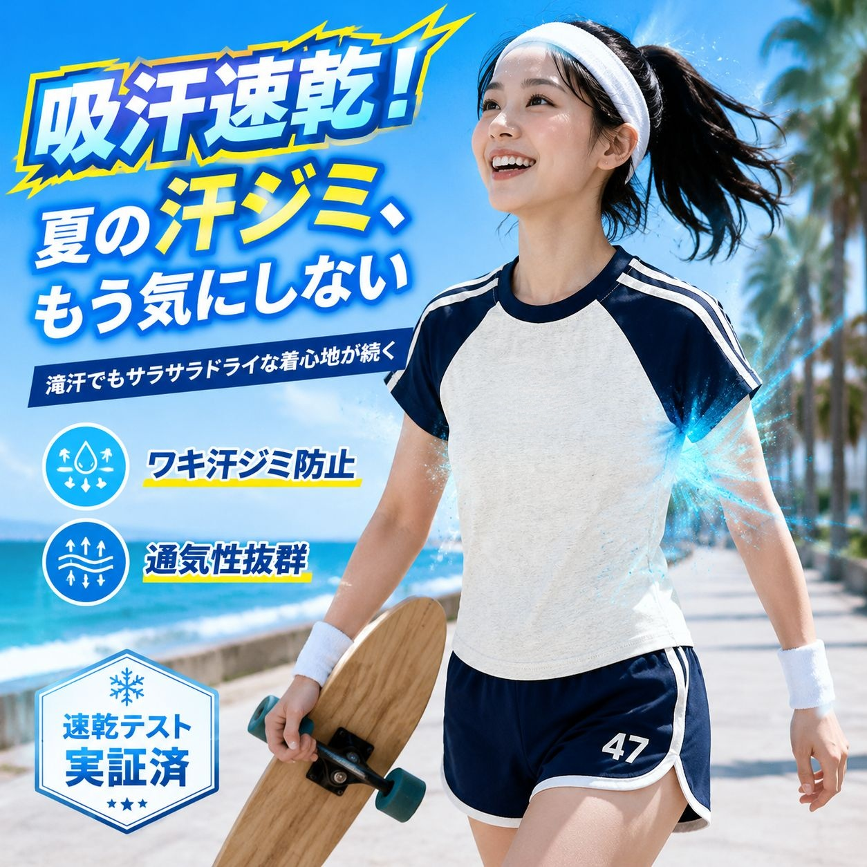 アメリカンレトロ ラグラン配色 半袖Tシャツ レディース 夏 綿100% 新作