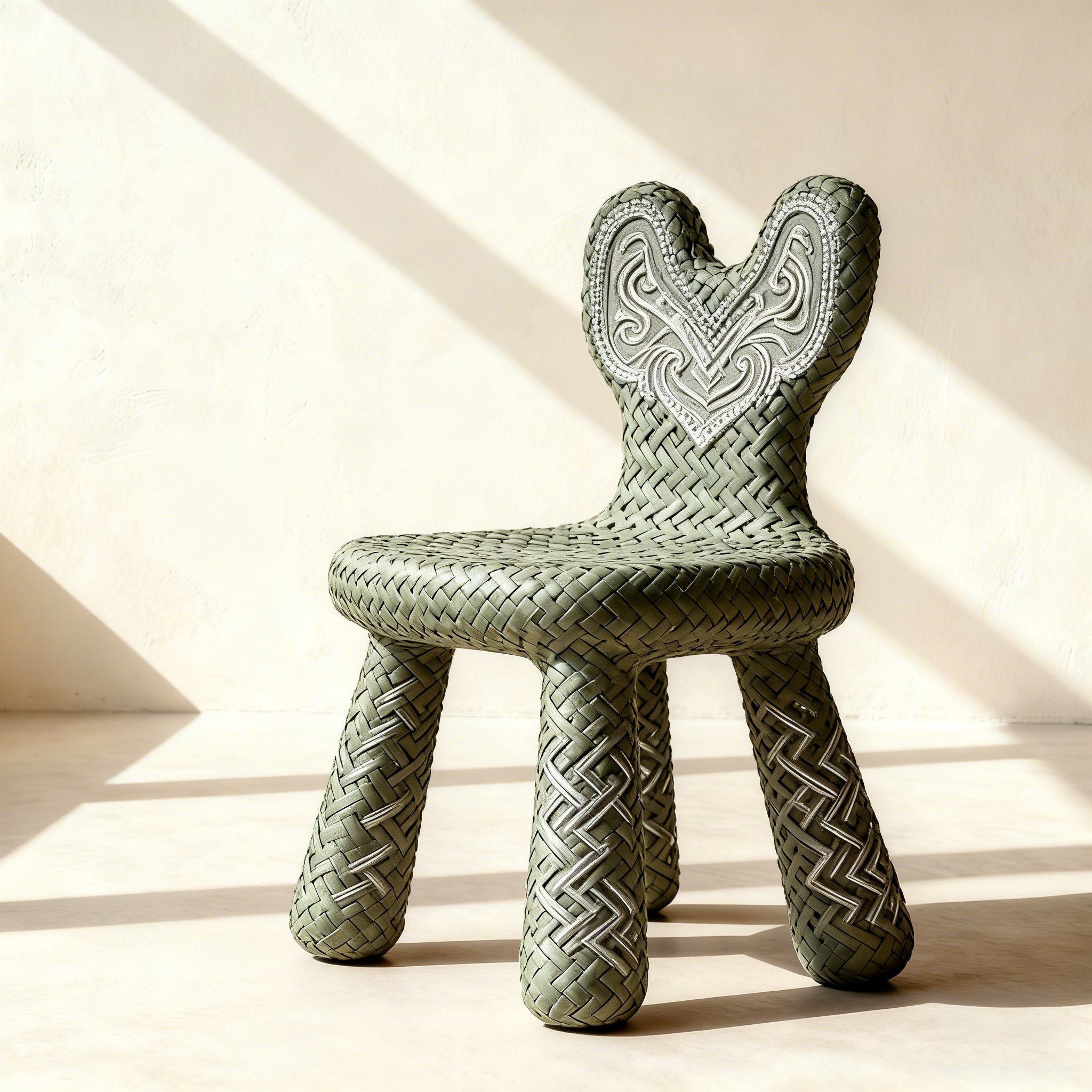  키즈 핸드메이드 짜임 의자