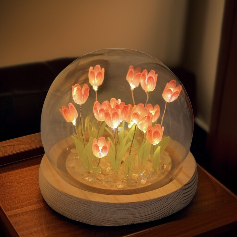 Handgemachtes Tulpen-Nachtlicht Bastelset – Schreibtischdekoration