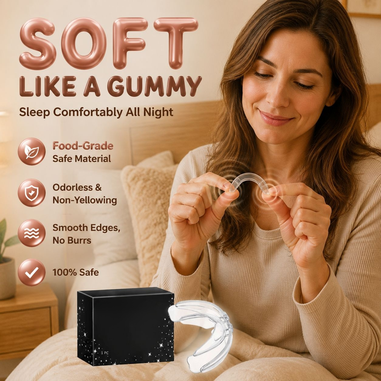 Anti-Snoring Sleep Aid Mouthguard for Nighttime Use