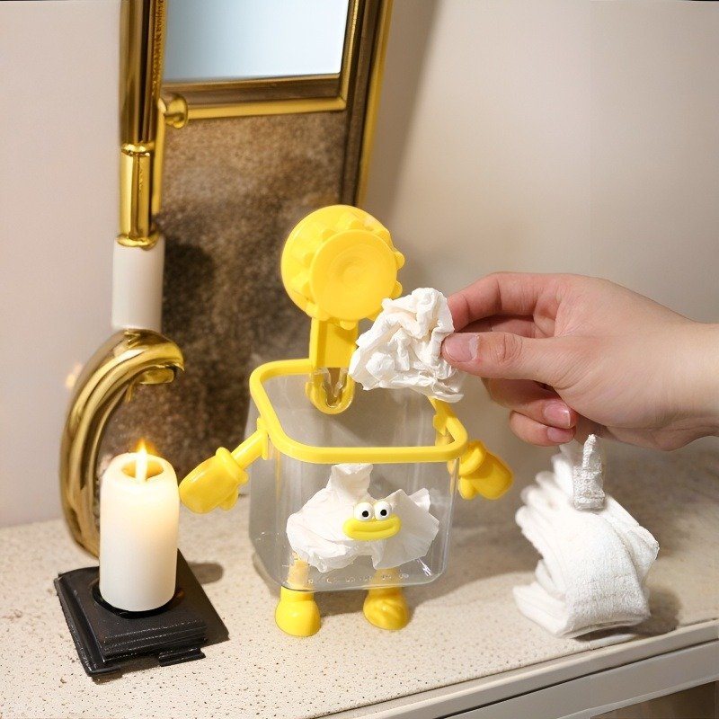 드릴 작업 없이 흡착식으로 설치하는 욕실 수납함