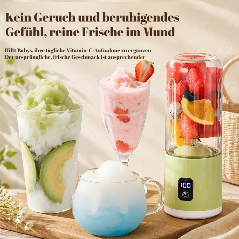 Mini Haushalts-Entsafter, tragbare wiederaufladbare Safttasse mit Digitalanzeige