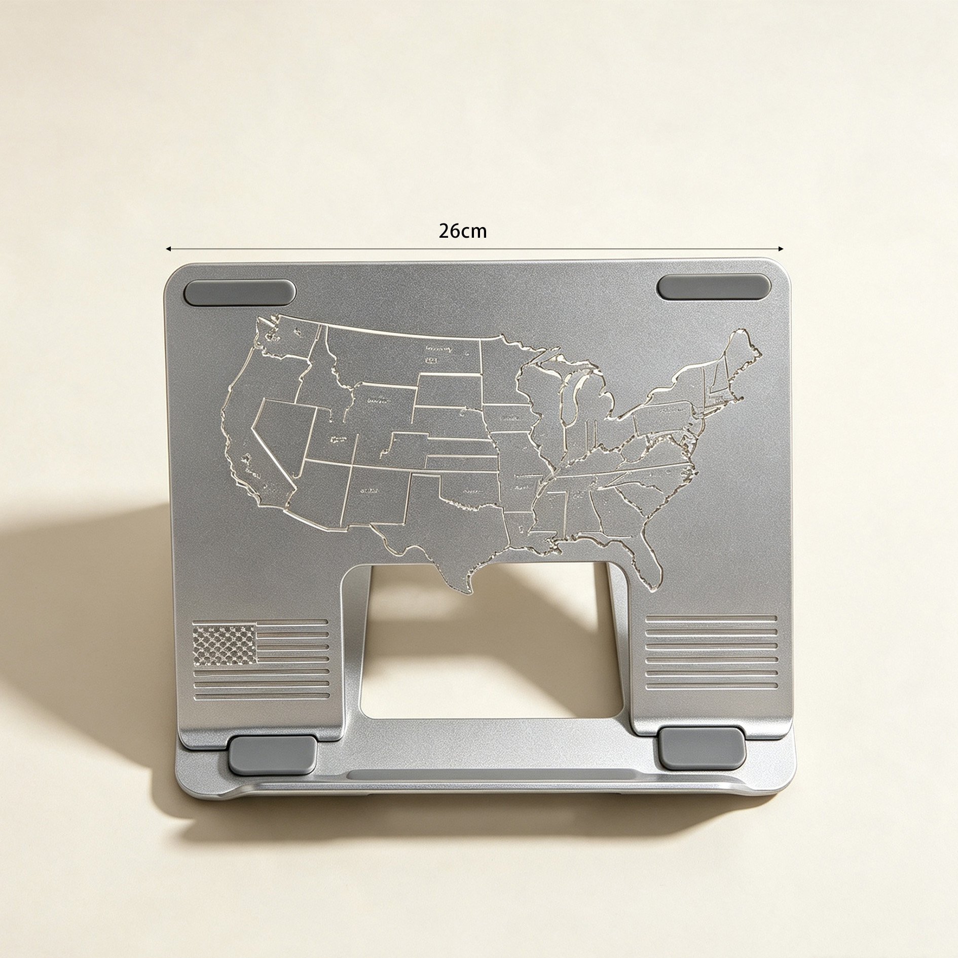 Side view of aluminum alloy laptop holder