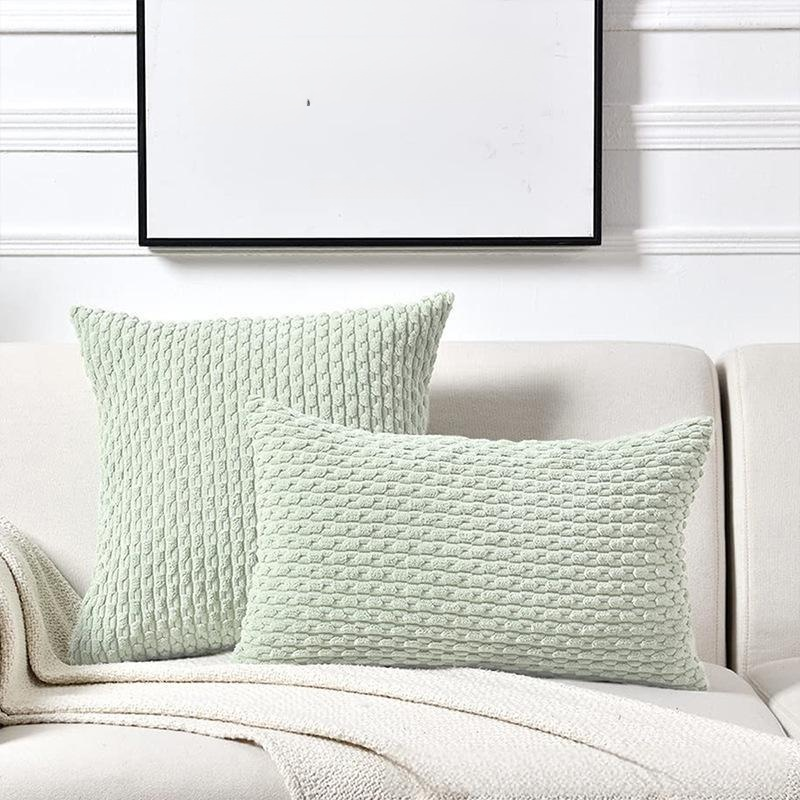 链条灯芯绒抱枕枕套