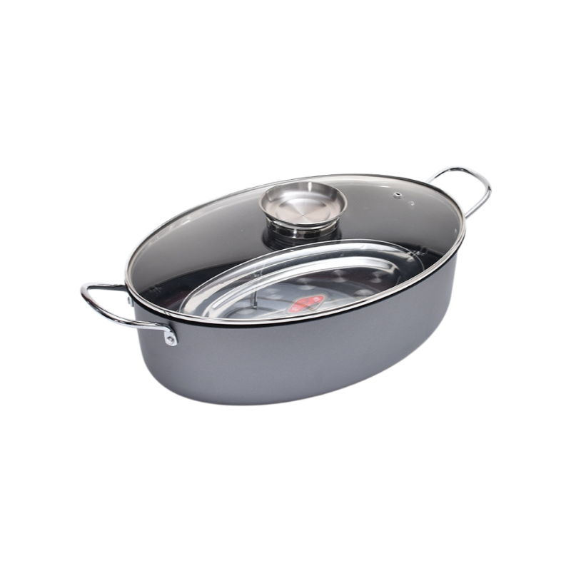 Double-eared glass-lid steamer