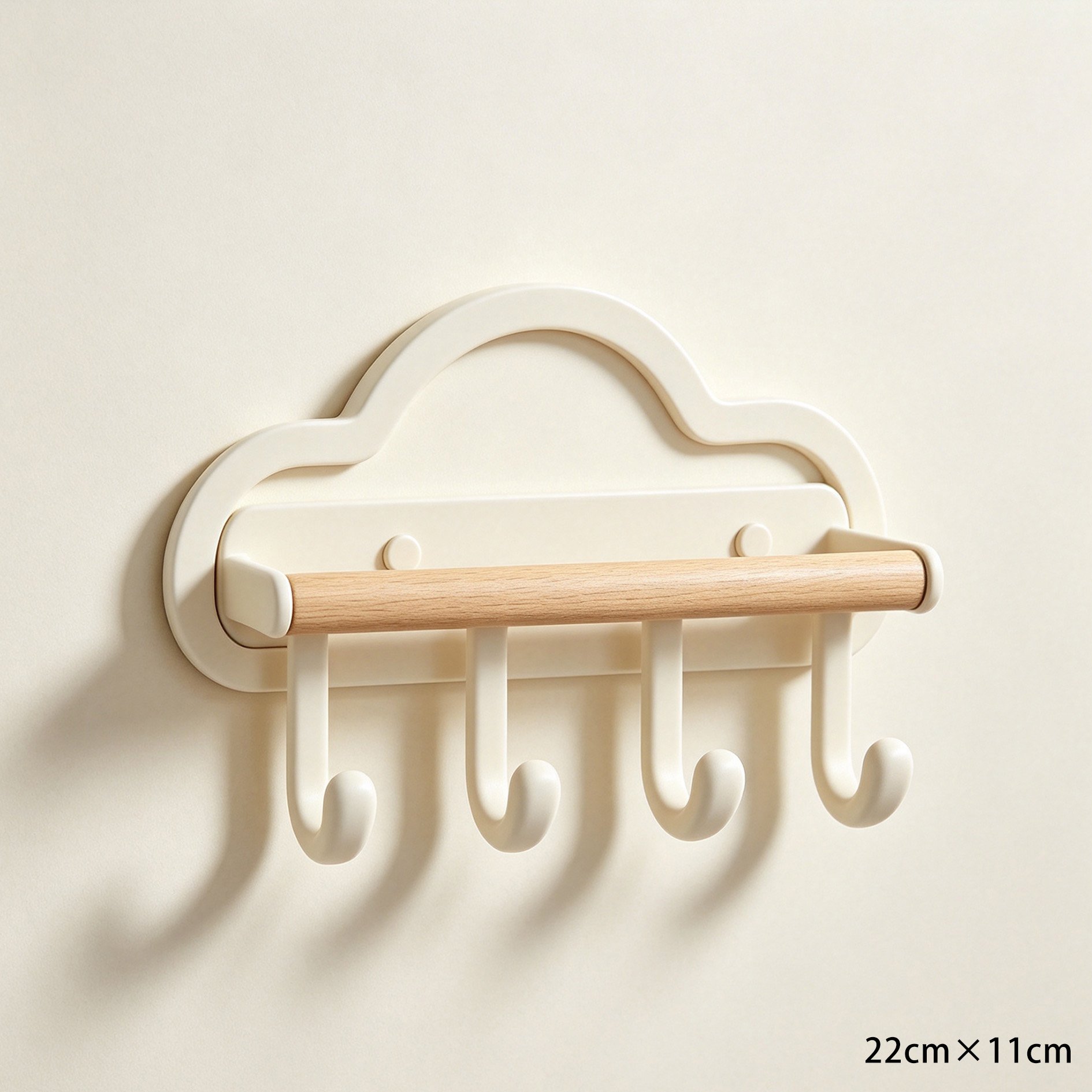Wooden cloud hooks for kids room organization
