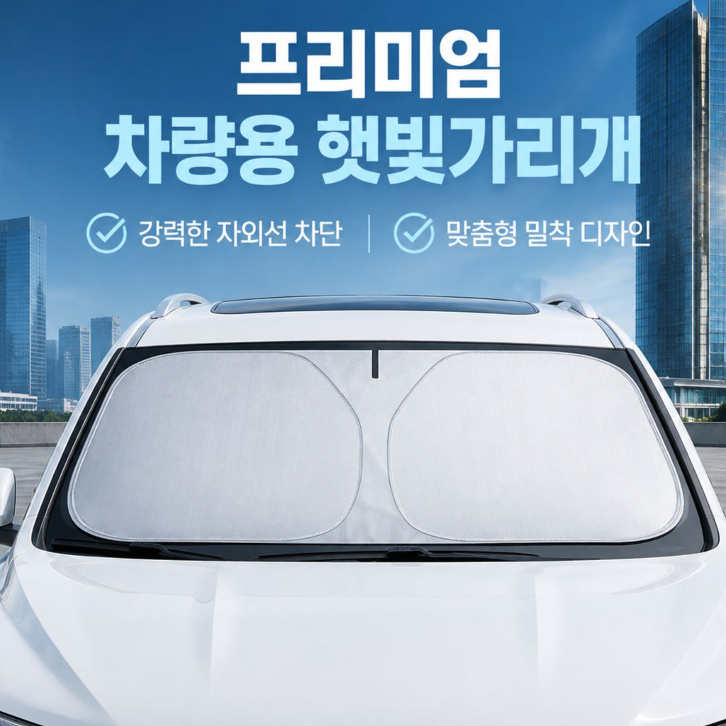 여름 자동차 앞유리 햇빛 가리개 차단 방열 커버
