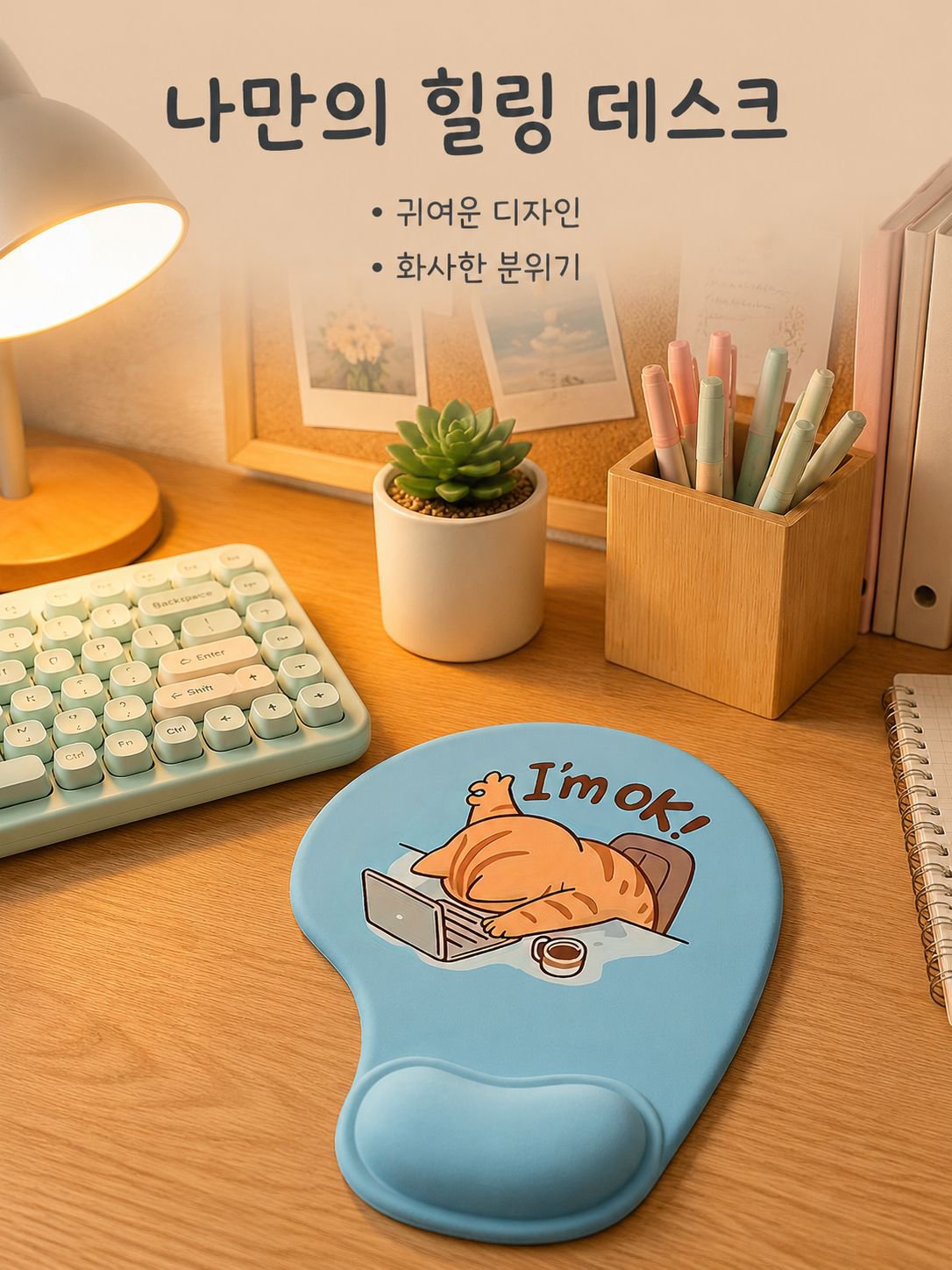 ✅인체공학적 마우스 패드 손목 받침대, 피부 친화적, 방수, 미끄럼 방지 실리콘 데스크 매트, 귀여운 동물 디자인, 부드러운 충격 흡수, 친환경, 얼룩 방지