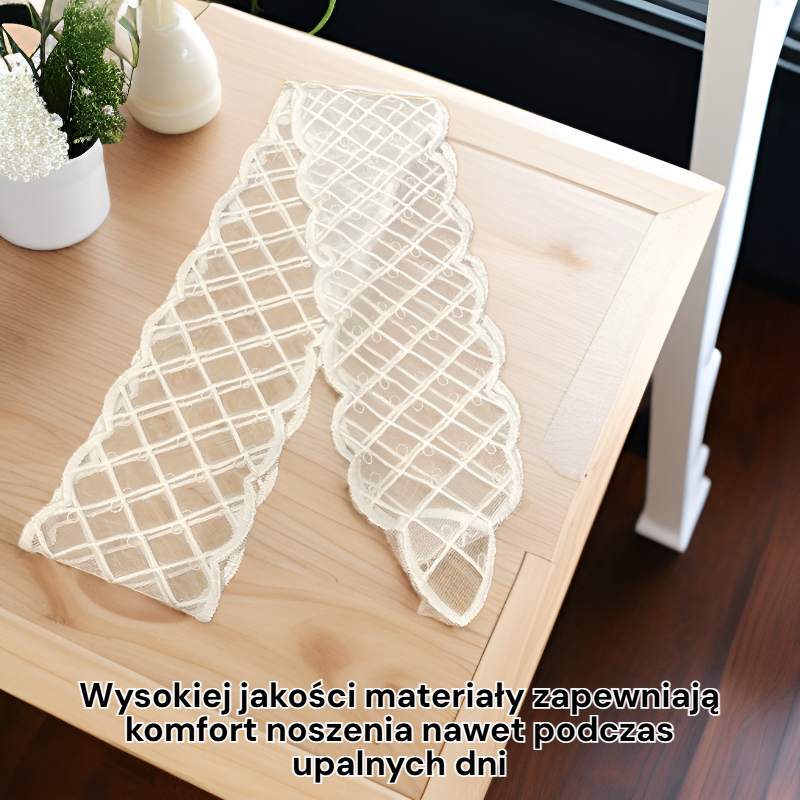 Koreańska letnia opaska z koronką, kwiatami i kokardą
