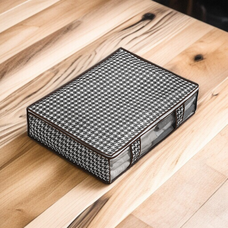 침대 밑 이불 수납함 방진 부직포 수납 파우치 대용량 이불 주머니 수납함 투명 옷 수납함