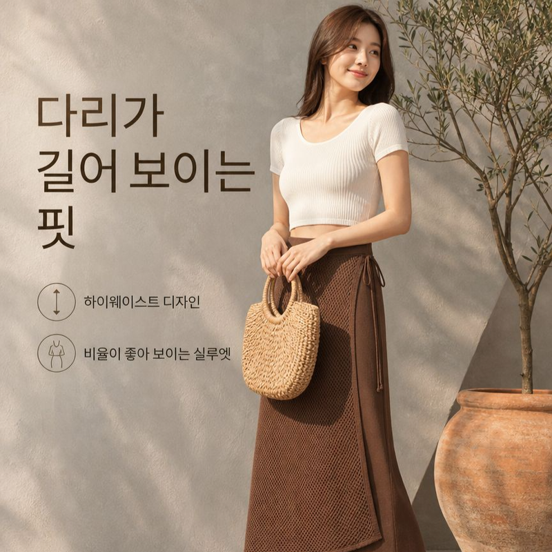 입는 순간 -10kg 슬림핏! [접촉냉감 아이스 니트 치마바지] 올여름 무더위 타파, 쾌적함의 끝판왕