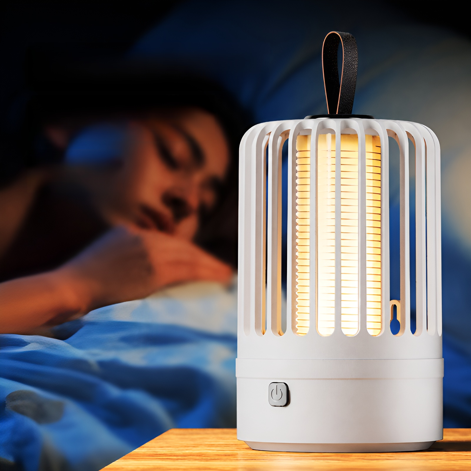 Lámpara matamosquitos eléctrica USB portátil recargable para camping y hogar