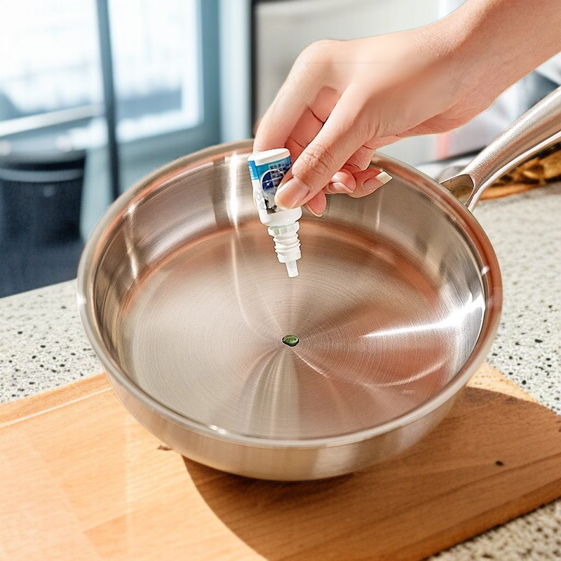 Cocinar saludable con sartén de acero de tres capas