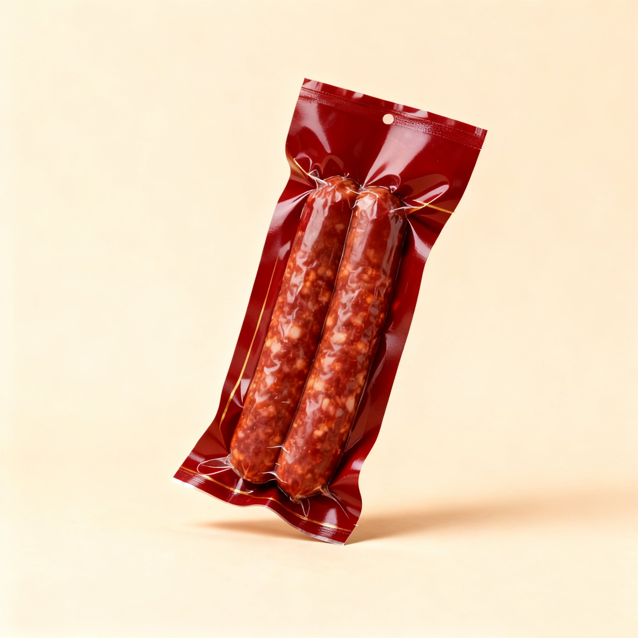 Detail domácí klobásy z kvalitního masa