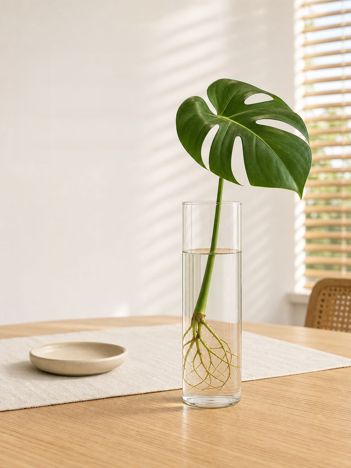 Minimalistische Zylinder Glasvase für Blumenarrangements
