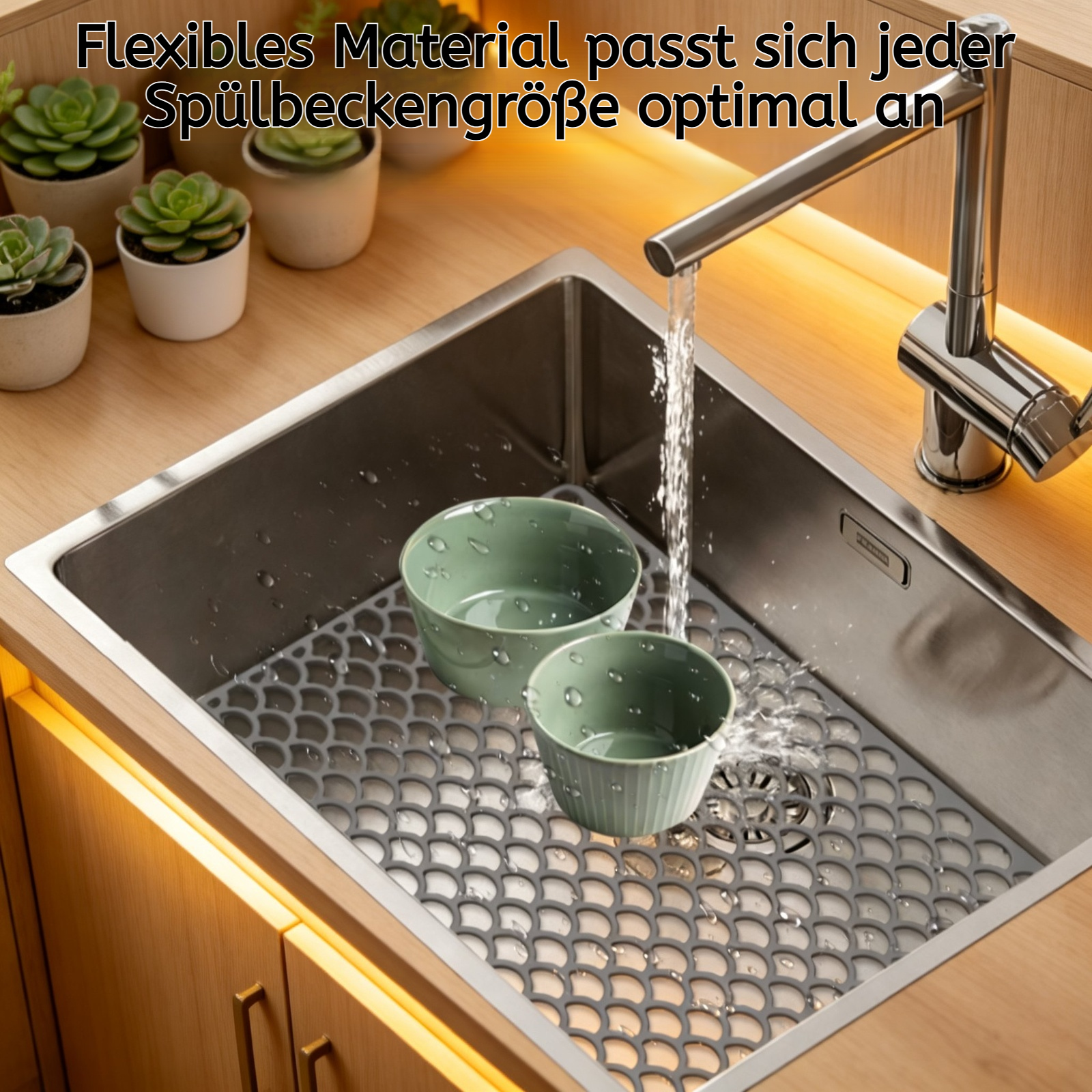 Silikon Küchenspülbeckenmatte in moderner Küche