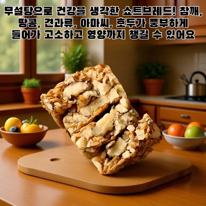 무설탕 참깨, 땅콩, 견과류, 아마씨, 호두 쇼트브레드