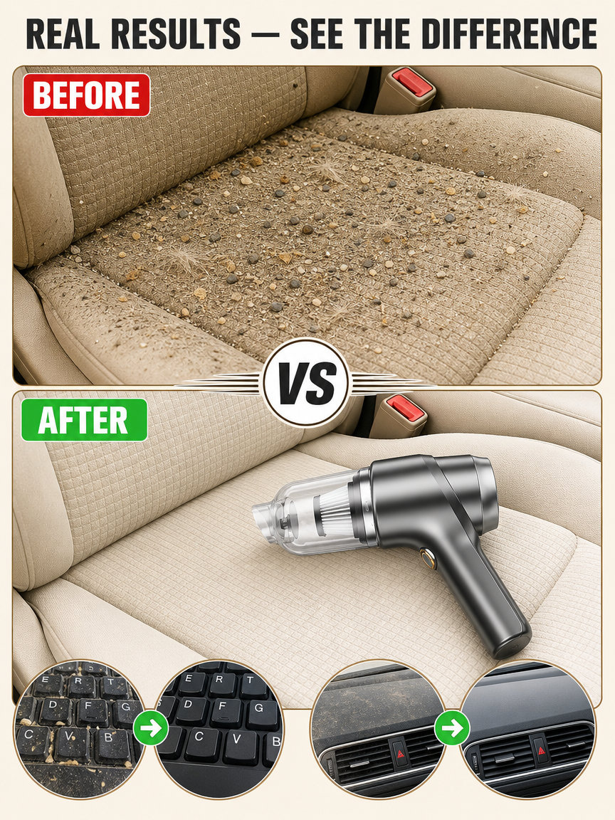 Wireless Charging Portable Car Vacuum Cleaner