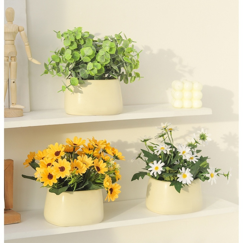 造花セラミック植木鉢