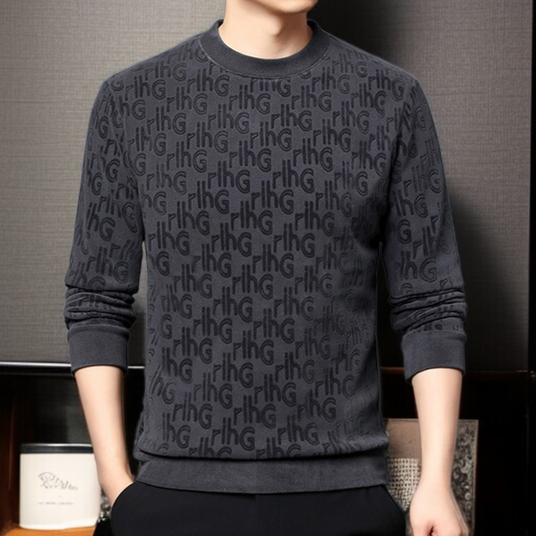 캐주얼 패션 남성 상의 자카드 라운드 긴팔 후드 기모 기모 레깅스 상의