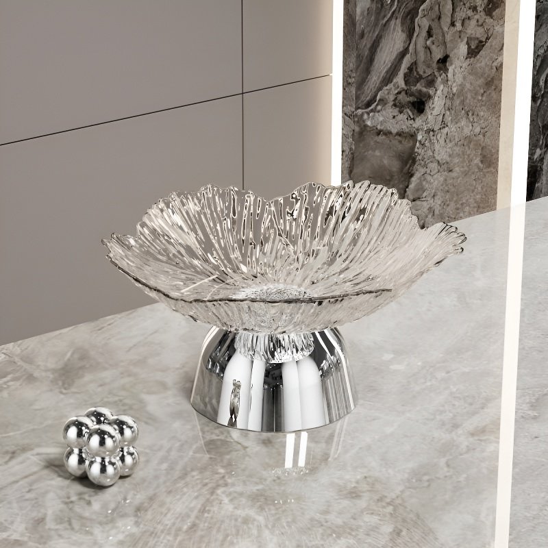 家庭用の落下防止クリスタルフルーツ＆フラワープレート