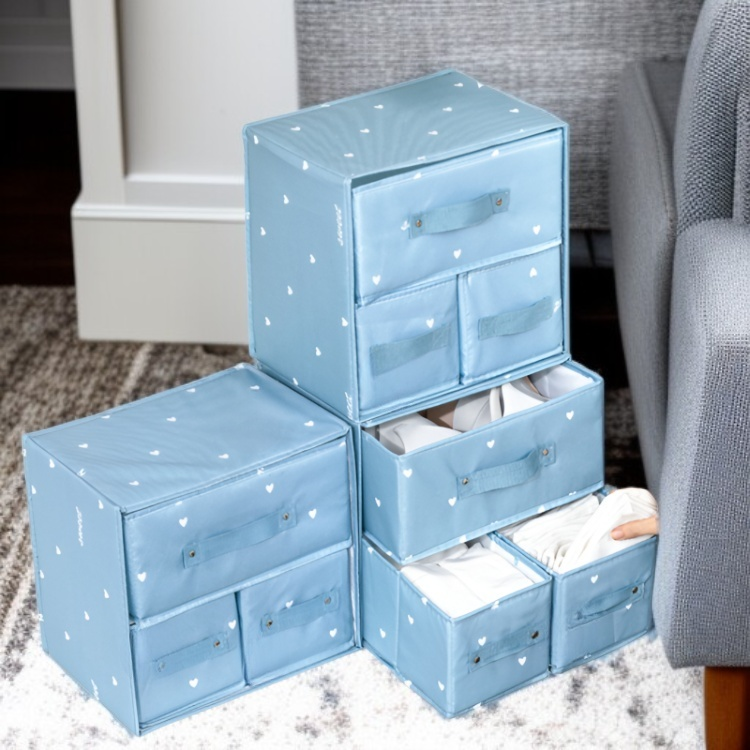 大型布製ワードローブ収納ボックスの使い方例