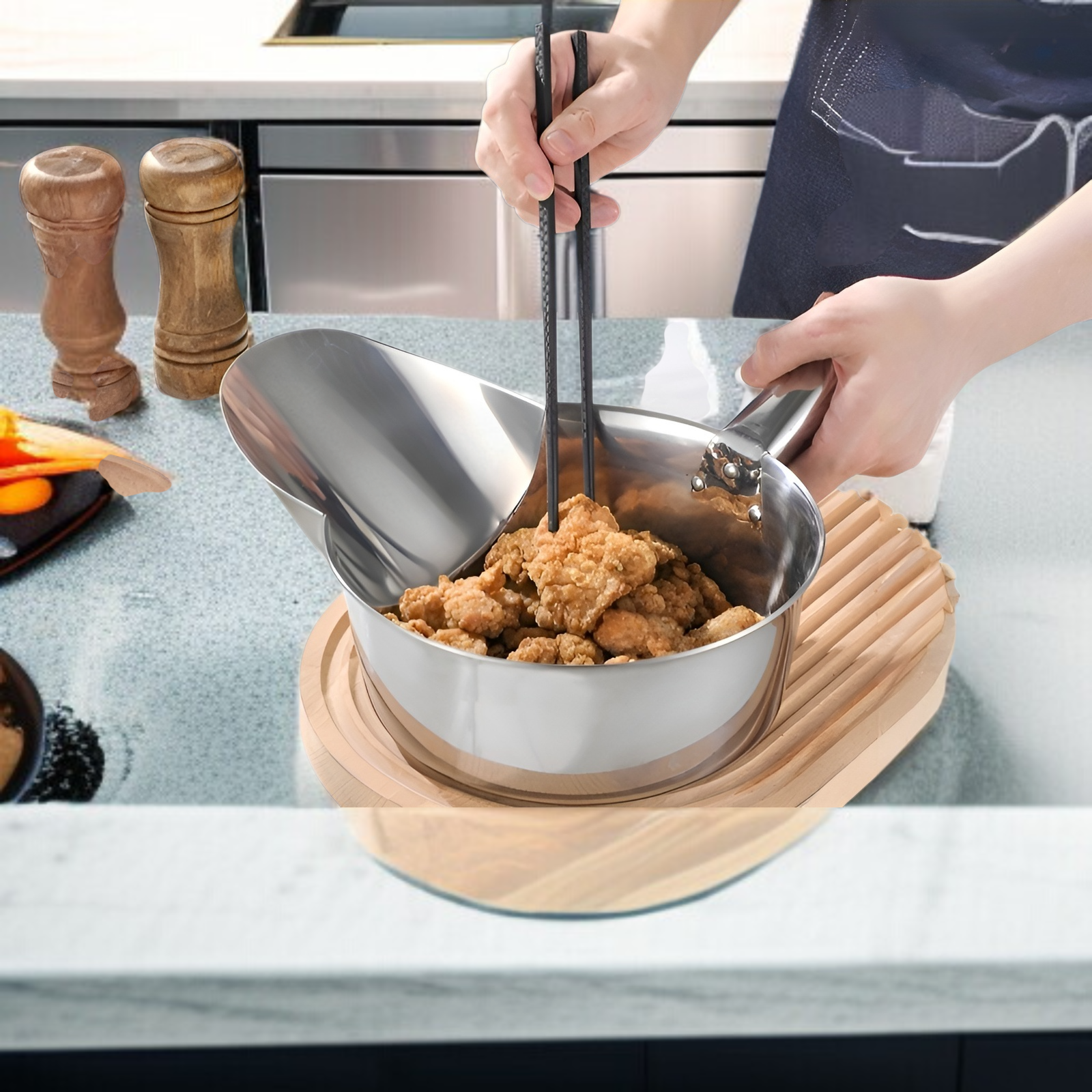 ステンレススチール製の梱包用シャベル、ダックビルスクープ、フライドチキン、ミキシングボウル、フライドポテト用梱包用スプーン、ストール、業務用袋詰め用スプーン、シャベル