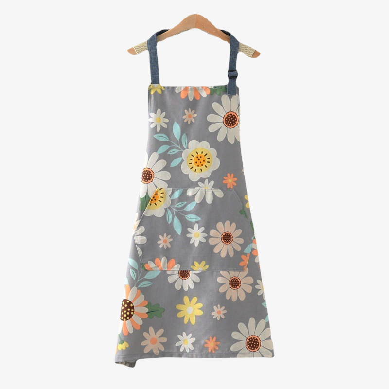 Delantal ajustable de algodón para uso doméstico
