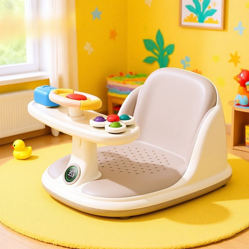 Babybadewanne Badehocker Kinderbadesitz Rutschfester Sitzstuhl Spaßspiel Babybadewanne Universalbade