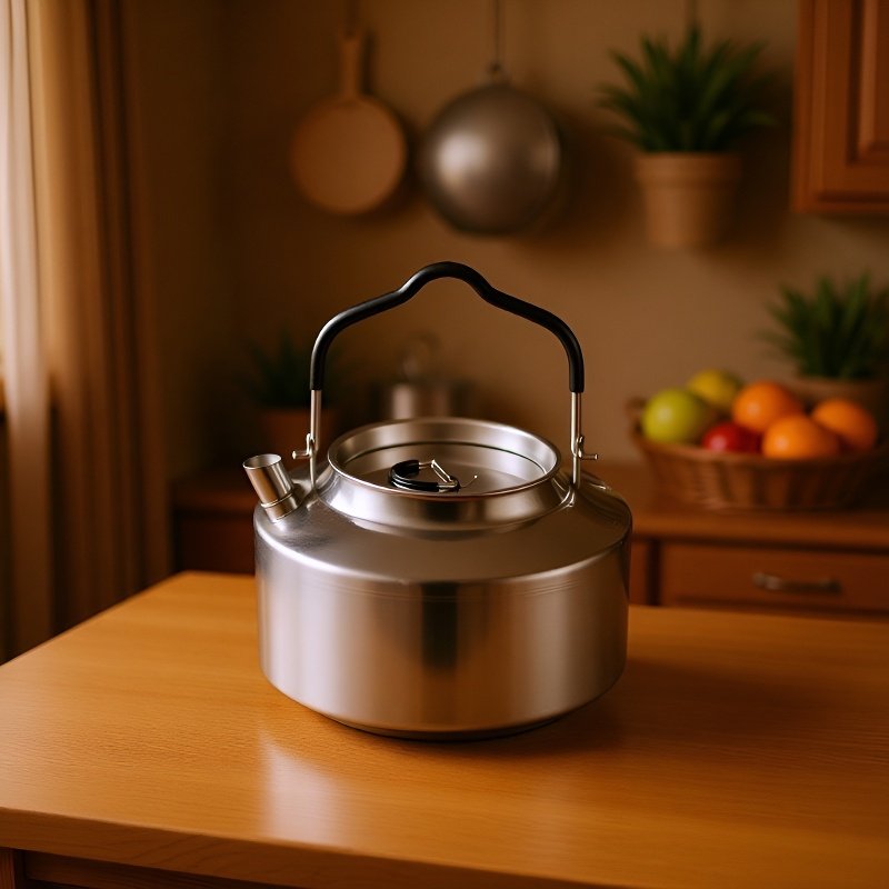 Outdoor kettle with ergonomic handle